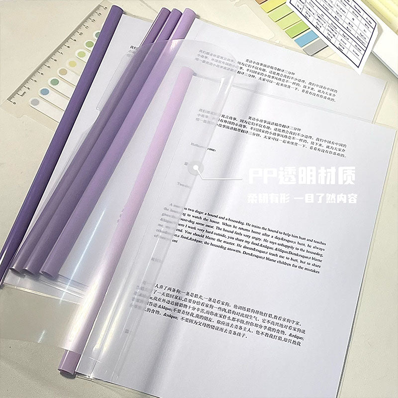 A4 Slide Binder Folders, Clear Report Covers