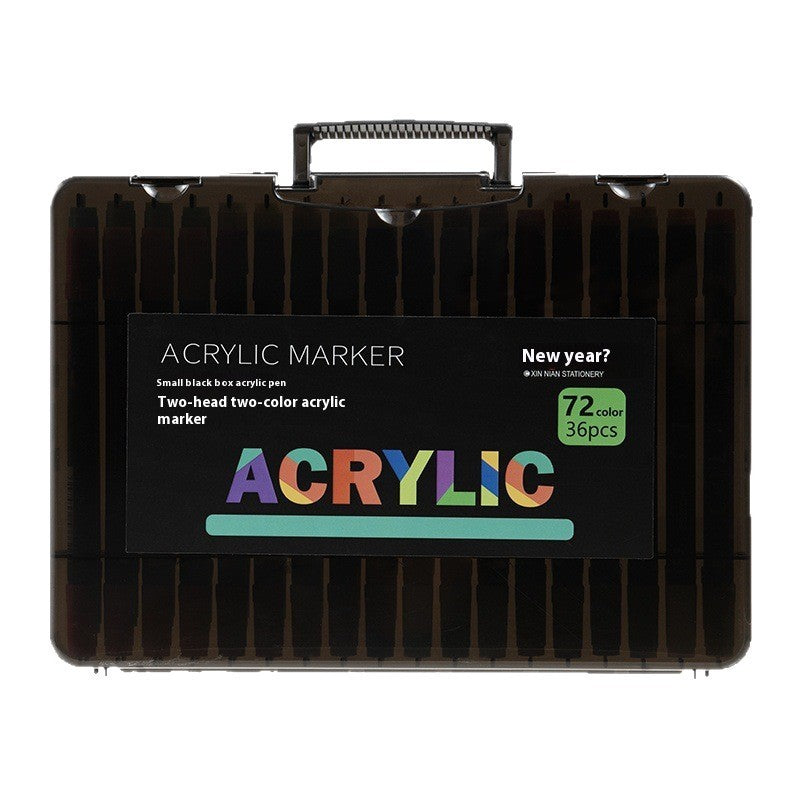 48/72 Colors Portable Gift Box Acrylic Paint Markers