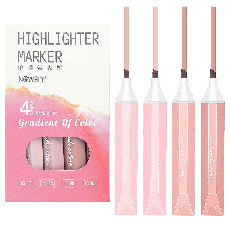 12 Colors Gradient Highlighters Water-Based Eco-Friendly Ink