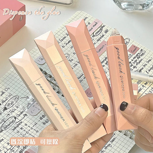 Gradient Pen Shape Dot Glue, Portable Diamond Pattern Dot Roller Glue for DIY Craft