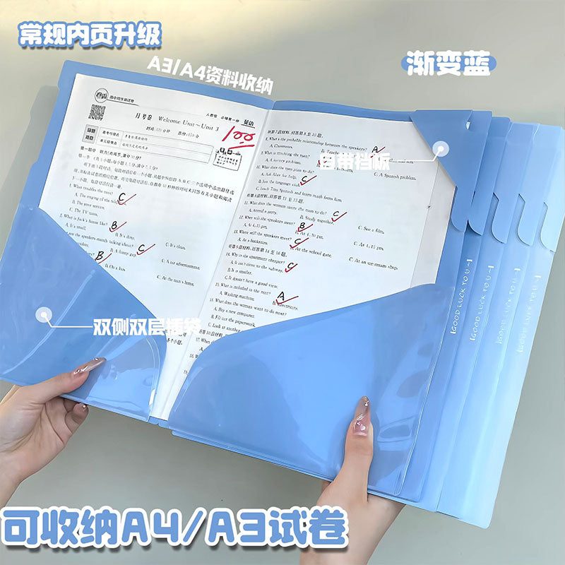 A4 PP Waterproof Folder, Office DocuA4 PP Waterproof Folder, Upgraded Corner Guard for Durabilityment Storage