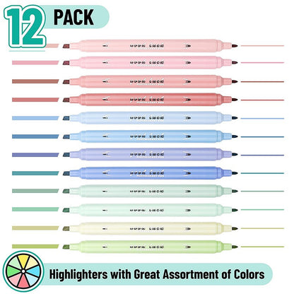 12 Colors Gradient Highlighters Water-Based Eco-Friendly Ink