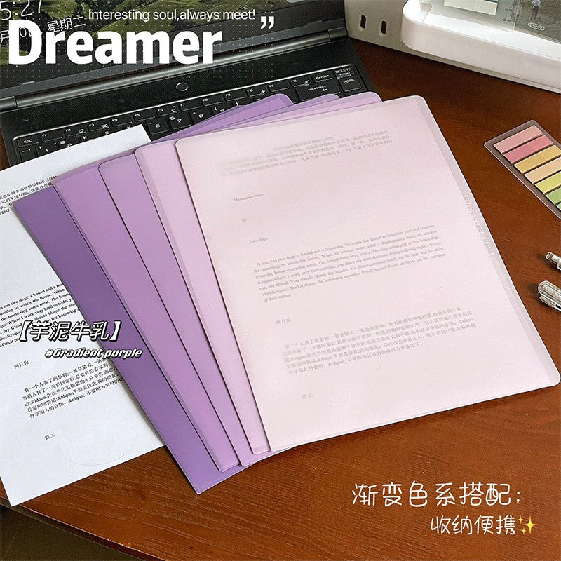 A4 L-Type Single Pocket Folder, PP Waterproof Document Holder