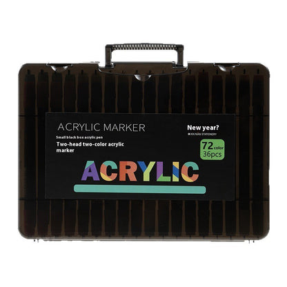 48/72 Colors Portable Gift Box Acrylic Paint Markers