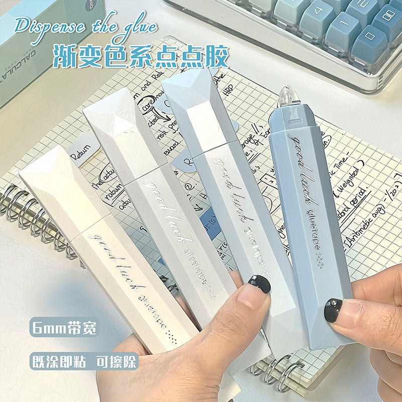 Gradient Pen Shape Dot Glue, Portable Diamond Pattern Dot Roller Glue for DIY Craft