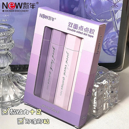 Gradient Pen Shape Dot Glue, Portable Diamond Pattern Dot Roller Glue for DIY Craft