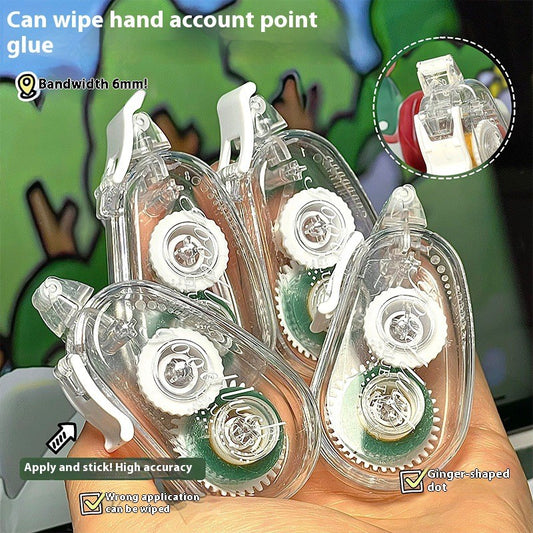 Mini Portable Dot Roller Glue, Diamond Shape Dot Glue for Office & School