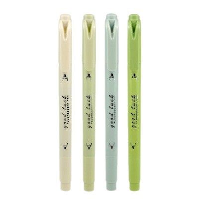 4 Colors Gradient Dual Tip Highlighters