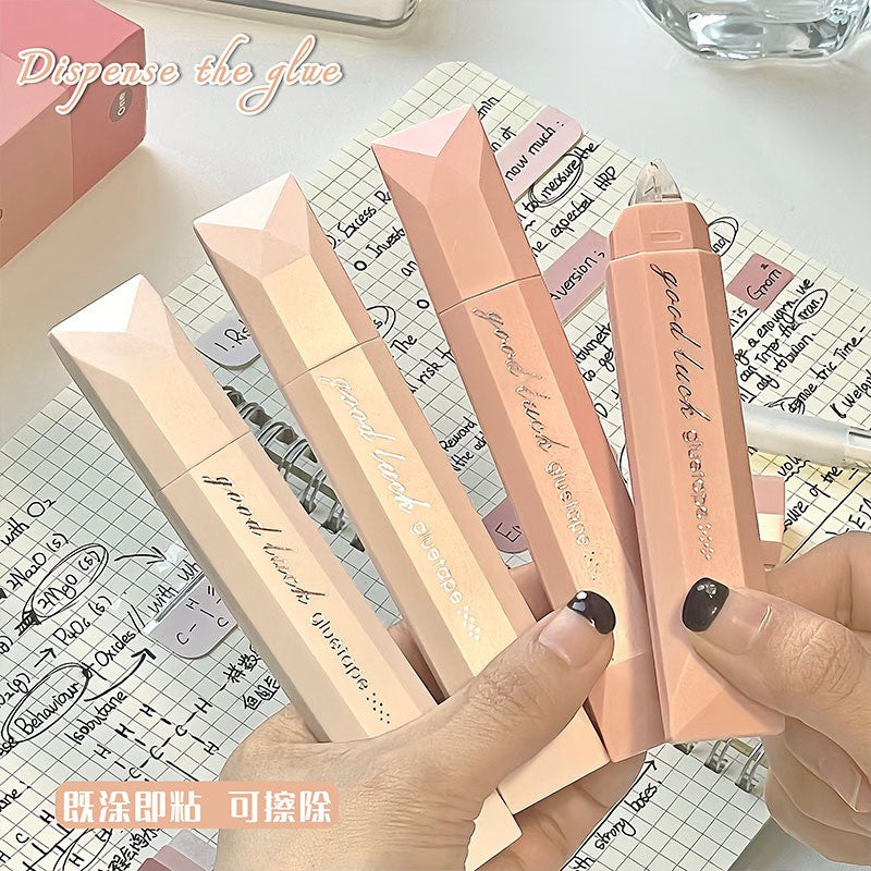 Gradient Pen Shape Dot Glue, Portable Diamond Pattern Dot Roller Glue for DIY Craft