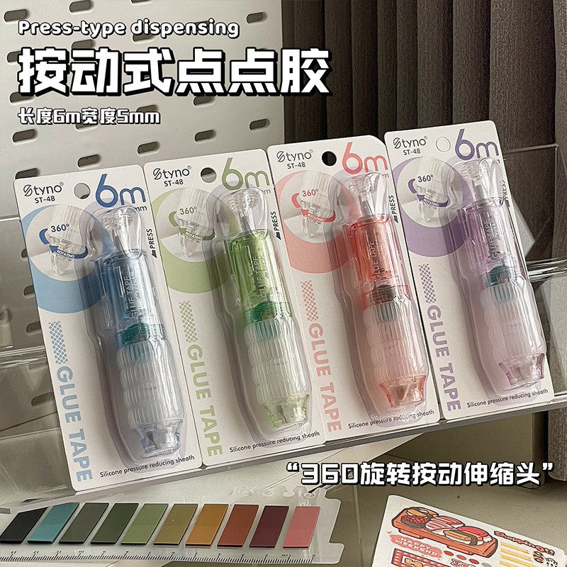 Refillable Portable Dot Glue with Diamond Pattern Outlet, Strong Adhesive Craft Glue