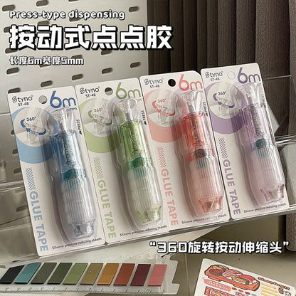 Refillable Portable Dot Glue with Diamond Pattern Outlet, Strong Adhesive Craft Glue