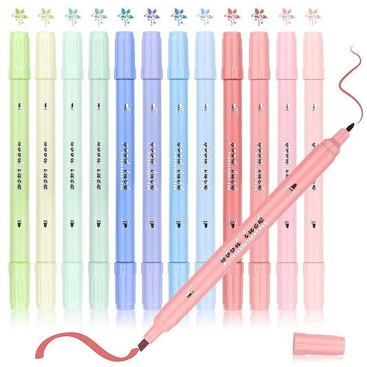 12 Colors Gradient Highlighters Water-Based Eco-Friendly Ink