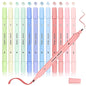 12 Colors Gradient Highlighters Water-Based Eco-Friendly Ink