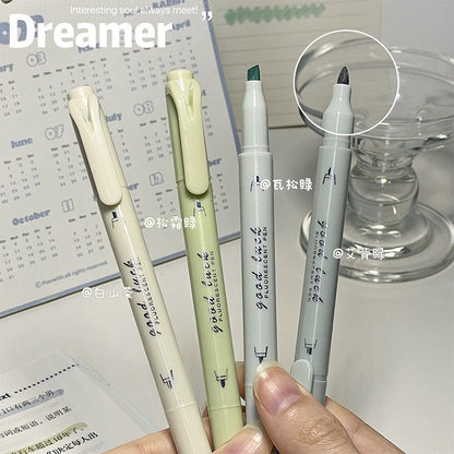 4 Colors Gradient Dual Tip Highlighters