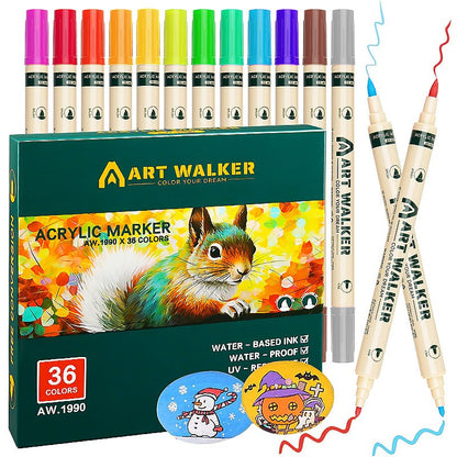 Dual Tip Acrylic Paint Markers, Broad & Fine Tips