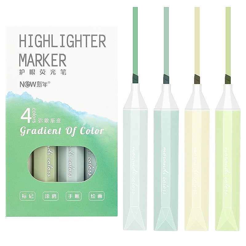 12 Colors Gradient Highlighters Water-Based Eco-Friendly Ink