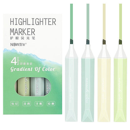 12 Colors Gradient Highlighters Water-Based Eco-Friendly Ink
