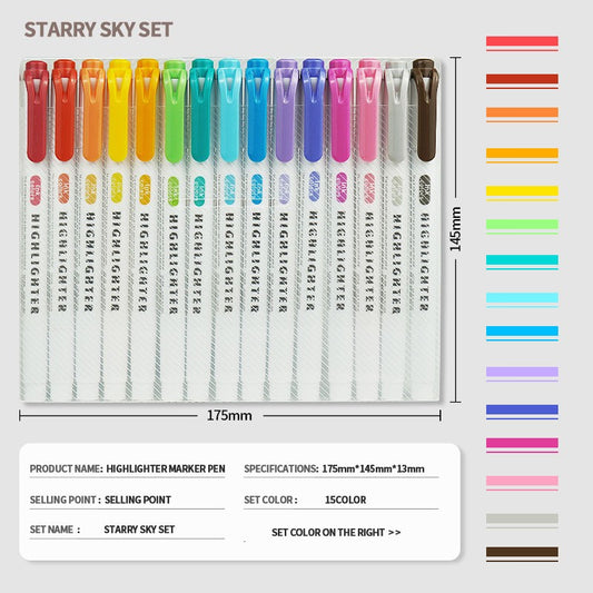 Dual Tip Highlighters 5/15/30 Colors